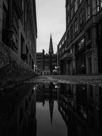 Reflection of buildings in canal