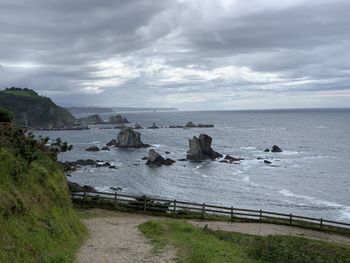 Scenic view of sea against sky