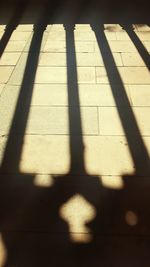 Shadow of sunlight falling on floor
