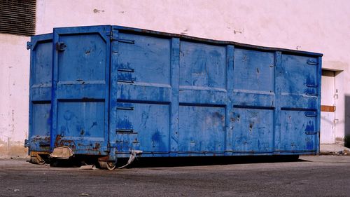 View of metallic structure bin