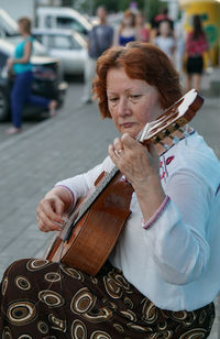 Close-up of woman