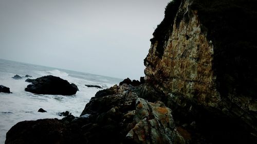 Rock formations in sea