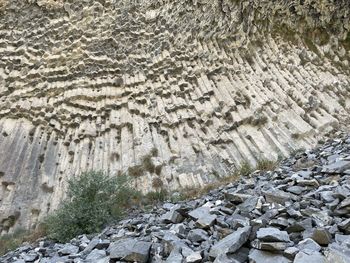 High angle view of rock formations