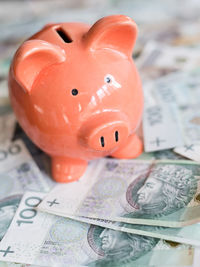 High angle view of yellow and black coffee