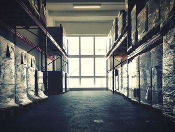 Empty corridor of building