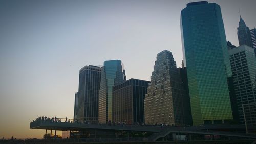 Low angle view of modern building against sky