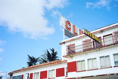 Low angle view of built structure against sky