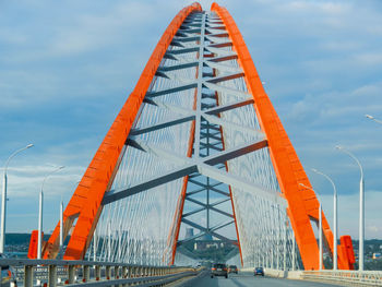 Low angle view of bridge against sky
