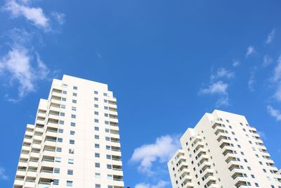 Low angle view of modern building against sky