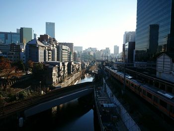 View of bridge in city