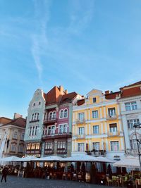 Low angle view of buildings against sky