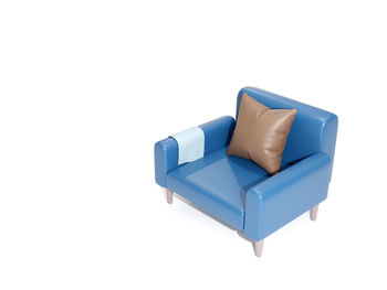 Close-up of toy over white background