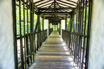 Empty corridor of building