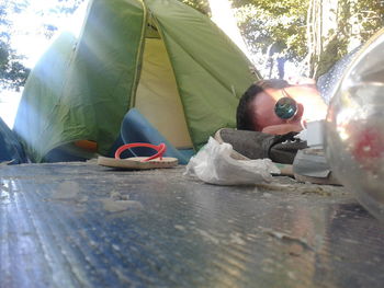 Low section of people on floor
