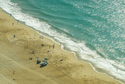 High angle view of beach