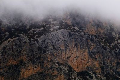 Scenic view of rocky mountains against sky