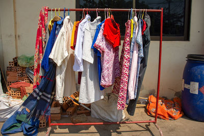 Clothes drying on clothesline