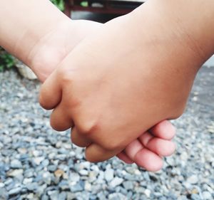 Close-up of baby hand