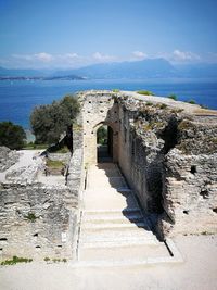 View of old building by sea