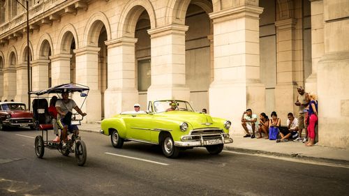 Motorcycle in city