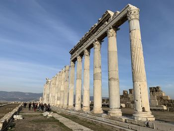 People at historical building, laodikeia 