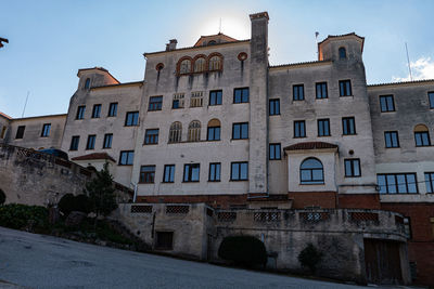 Low angle view of old building against sky