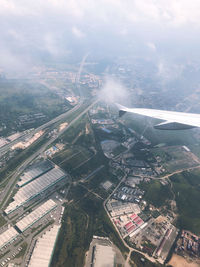 Aerial view of buildings in city