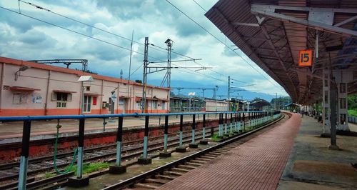 Railroad tracks against sky