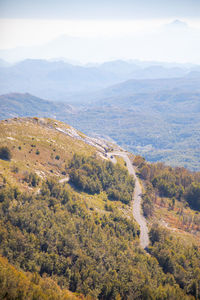 High angle view of landscape against sky