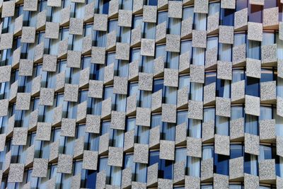 Full frame shot of patterned wall and building 