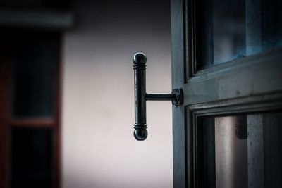 Close-up of door handle