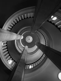 Low angle view of spiral staircase