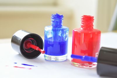 Close-up of bottles on table