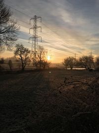 Scenic view of dramatic sky during sunset