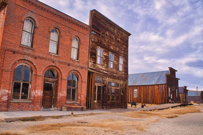 Exterior of old building against sky