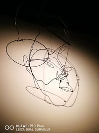High angle view of silhouette paper on table