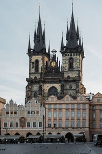 Church of our lady of tyn in old town square against sky in prague 