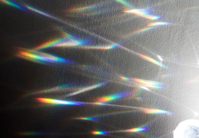 Close-up of illuminated rainbow