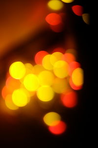 Defocused image of illuminated lights