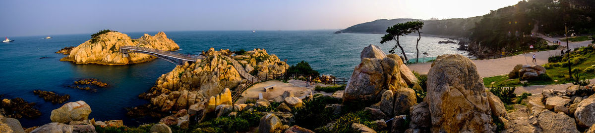 Panoramic view of sea against sky