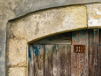 Close-up of closed door