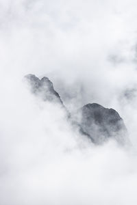 Low angle view of mountain against sky