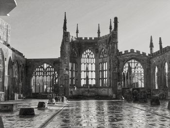 Low angle view of historic building