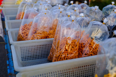 Close-up of vegetables for sale at market stall