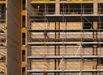 Low angle view of building at construction site