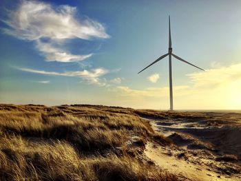 Wind turbines on beach