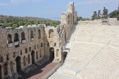 View from the top of the temple of hephaestus with athens cityscape