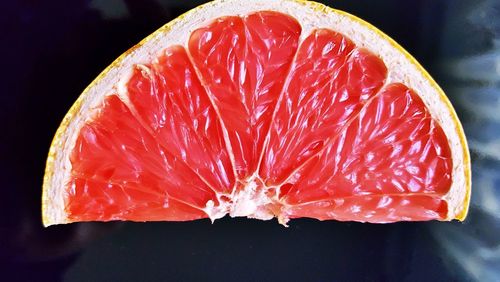 High angle view of orange on table