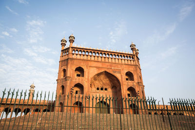 Low angle view of historical building against sky