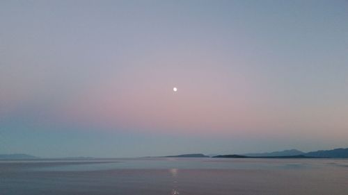 Scenic view of sunset over sea